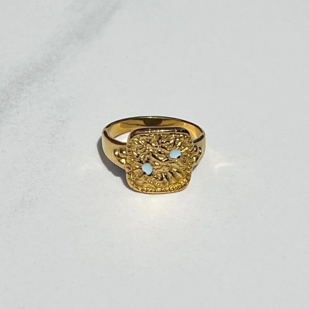 New! “Cleo” Textured Gold Ring